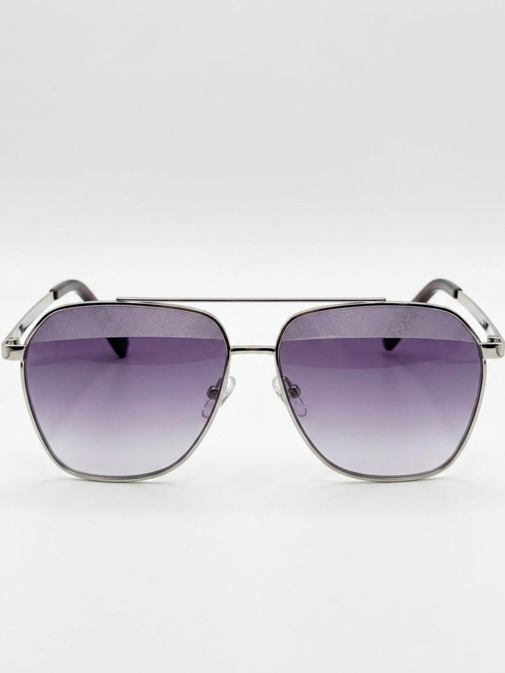 Vintage Sean John Aviator Sunglasses Silver Tone Purple Gradient Lenses Y2K OS